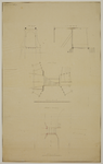 216758 Plattegrond met fundering en opstanden van het ontwerp voor een ophaalbrug over de Westerstroom bij de ...
